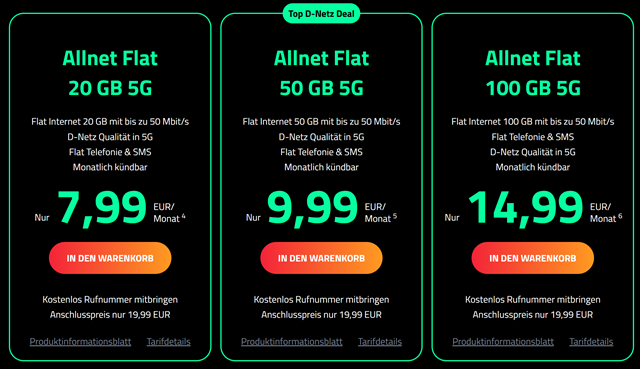 DR.SIM 50 GB Allnet-Flat für 9,99 Euro
